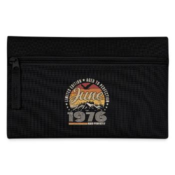 June 1976 49th Anniversary Gift June 1976 Retro - Pencil Case - black - Front