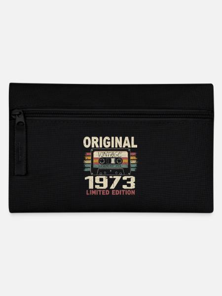 1973 Geburtstagsgeschenk 1973 Jahrgang 1973 Retro - Federtasche - Schwarz