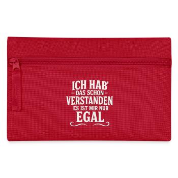 Freche Sarkastische Sprüche - Federtasche - Rot - Vorne
