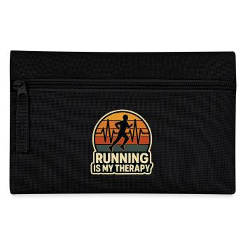 Running is my therapy Running Sport - Pencil Case - black - Front