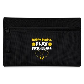Happy People Play Pickleball - Pencil Case - black - Front