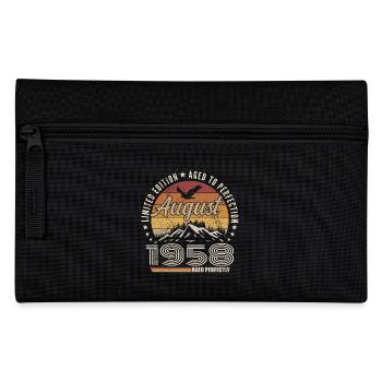 August 1958 Retro Anniversary August 1958 August 1958 - Pencil Case - black - Front