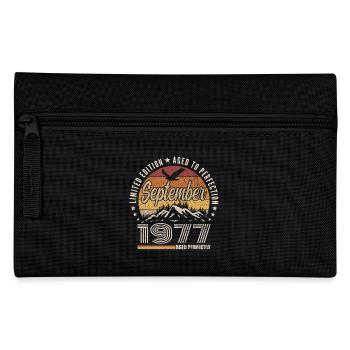 Born in September 1977 - Birthday September 1977 - Pencil Case - black - Front