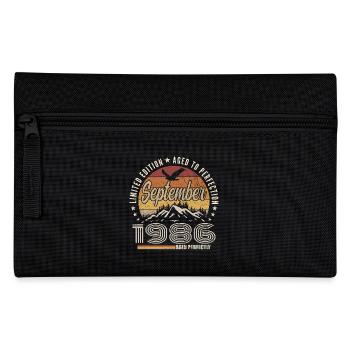 Born in September 1986 - Birthday September 1986 - Pencil Case - black - Front