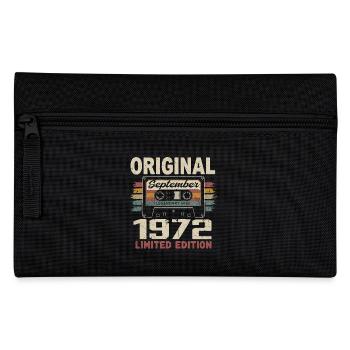 September 1972 Birthday, born in September 1972 - Pencil Case - black - Front