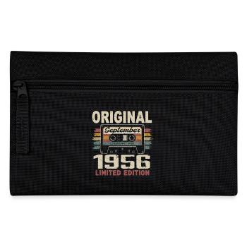 September 1956 Geburtstag, geboren im September 1956 - Federtasche - Schwarz - Vorne