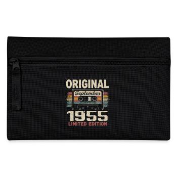 September 1955 Geburtstag, geboren im September 1955 - Federtasche - Schwarz - Vorne