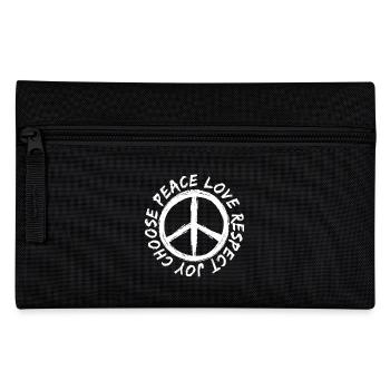Choose Peace Love Respect Joy Peacezeichen - Federtasche - Schwarz - Vorne