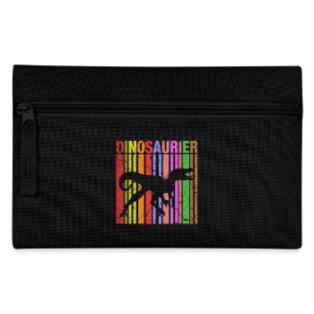Silhouette de dinosaure avec détails de couleur - Trousse - noir - Devant