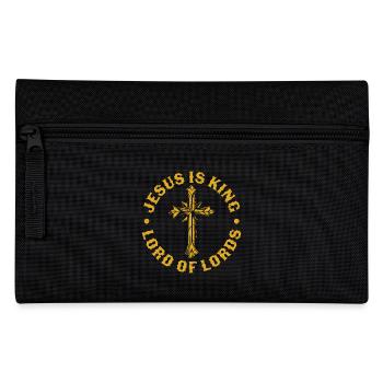 Broken Golden Cross Design - Pencil Case - black - Front