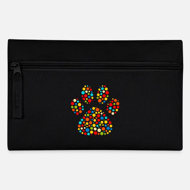 Spotty t shirt Color Dot Mosaic Palm Clusters - Pencil Case - black