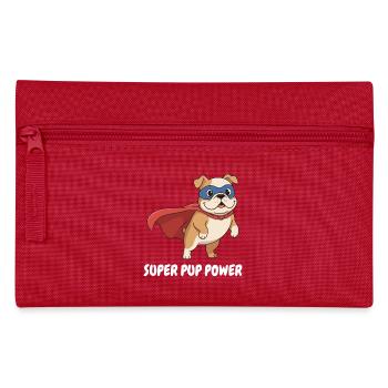 Superhelden Hund Cape - Federtasche - Rot - Vorne