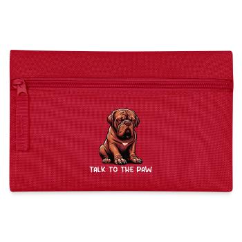 Talk to the Paw Bordeaux Dogge Bordeaux Doggen - Federtasche - Rot - Vorne