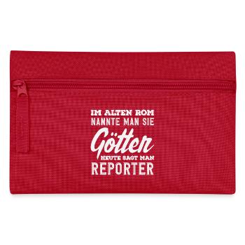 Gods Reporter Saying Journalist Profession - Pencil Case - red - Front