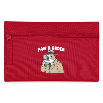 Paw & Order Bulldog Detective - Pencil Case - red - Front