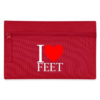 Ich Liebe Füße I Love Feet - Pencil Case - red - Front