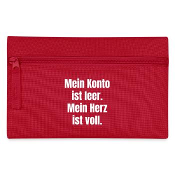 Mon compte est vide, le cœur plein - Trousse - rouge - Devant
