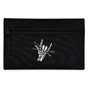 Skeleton Drumsticks Hand – Metal Rock Horns Drumme - Federtasche - Schwarz - Vorne
