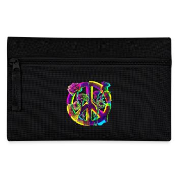 Peace Flowers Peace Demo - Pencil Case - black - Front