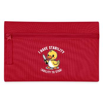 I Have Stability Ability To Stab Divertente Funny - Pencil Case - red - Front