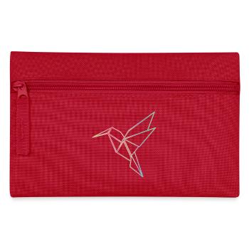 Conception géométrique des lignes de colibri - Trousse - rouge - Devant