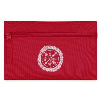 Vegvisir Midgardschlange - Wikinger Kompass - Federtasche - Rot - Vorne