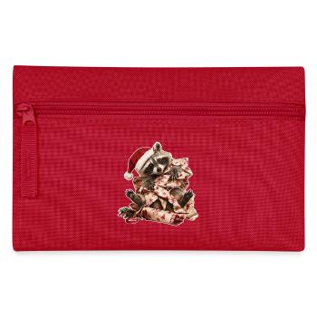 Raccoon in gift chaos - Pencil Case - red - Front