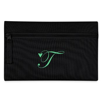 Monogram T Heart Vine - Pencil Case - black - Front