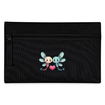 Libelle Paar Liebe Valentinstag - Federtasche - Schwarz - Vorne