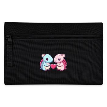 Armadillo Couple Love Valentine's Day - Pencil Case - black - Front