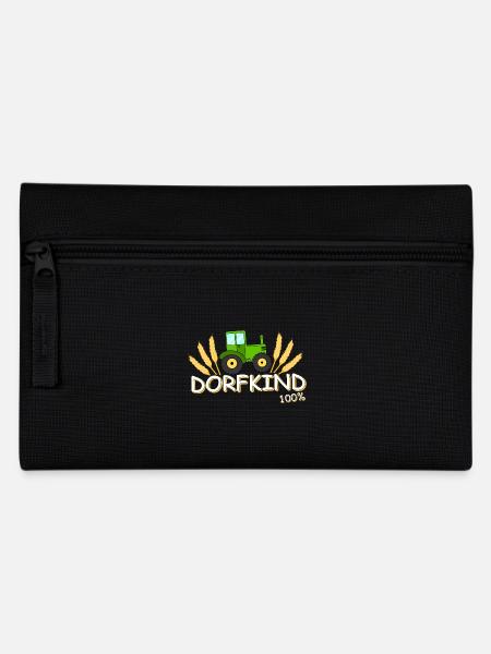 Dorfkind 100% - Federtasche - Schwarz