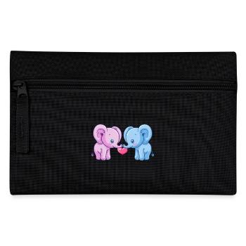 Mammut Paar Liebe Valentinstag - Federtasche - Schwarz - Vorne