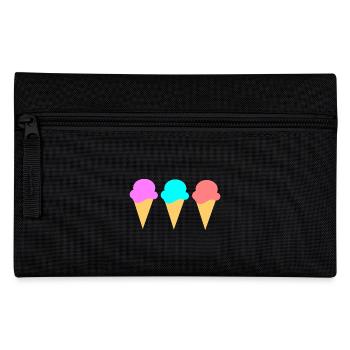 Ice Cream Ice Cream Strawberry Ice Cream Summer Festival - Pencil Case - black - Front