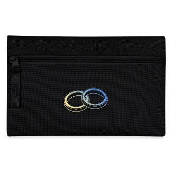 Eheringe Hochzeit - Federtasche - Schwarz - Vorne