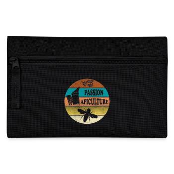 Leidenschaft für die Imkerei: Vintage Smoker Imker - Federtasche - Schwarz - Vorne
