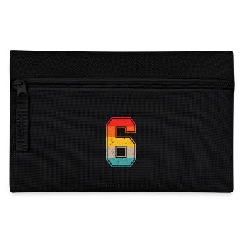 6 ans maillot rétro numéro 6 T-shirt numéro 6 - Trousse - noir - Devant
