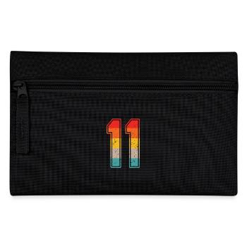 11 Jahre Retro Trikot Nummer 11 T-shirt Nummer 11 - Federtasche - Schwarz - Vorne