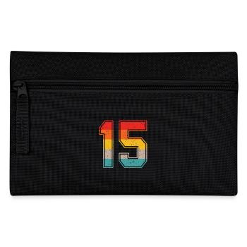 15 Jahre Retro Trikot Nummer 15 T-shirt Nummer 15 - Federtasche - Schwarz - Vorne