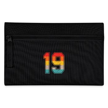 19 years retro jersey number 19 T-shirt number 19 - Pencil Case - black - Front