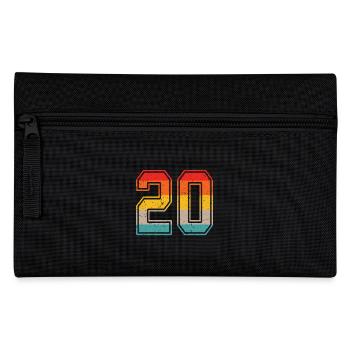 20 Jahre Retro Trikot Nummer 20 T-shirt Nummer 20 - Federtasche - Schwarz - Vorne
