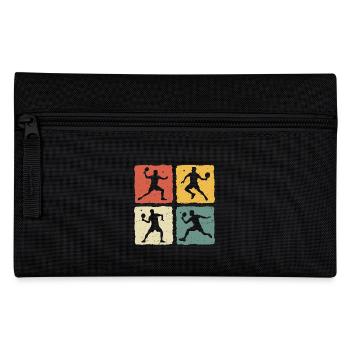 Table tennis retro table tennis player - Pencil Case - black - Front