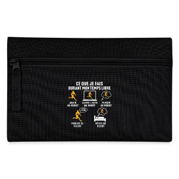 mon temps libre jouer au rugby - Trousse - noir - Devant
