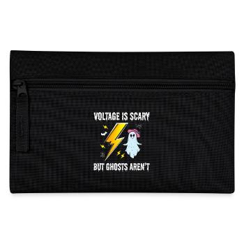 Electrician Halloween Electrical Technician Ghost - Pencil Case - black - Front