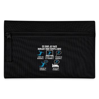 jouer au handball t-shirt cadeau handballeur - Trousse - noir - Devant