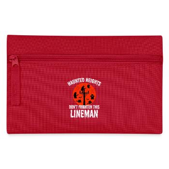 Haunted Heights Lineman Halloween Spooky Design - Pencil Case - red - Front