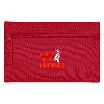 Lineman Halloween Nightmare Spooky Electric Design - Pencil Case - red - Front