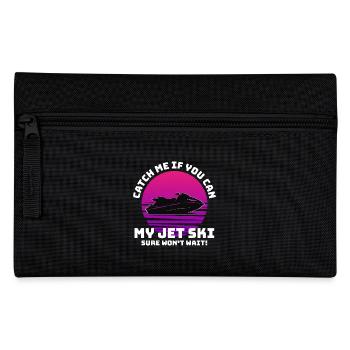 Jet Ski Adventure Retro Sunset Watersports Speed - Pencil Case - black - Front