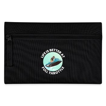 Jet Ski Full Throttle Watersports Adventure Ocean - Pencil Case - black - Front