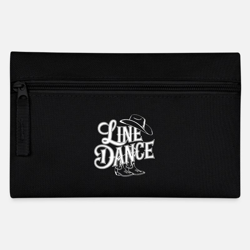 Line Dance Design für Tänzer und Tanzgruppe - Federtasche - Schwarz
