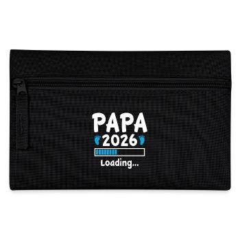Papa Geschenk für werdende Vater Papa 2026 Loading - Federtasche - Schwarz - Vorne